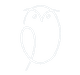 Búho en la oscuridad. Logo de Sombras y Sonidos VR. 